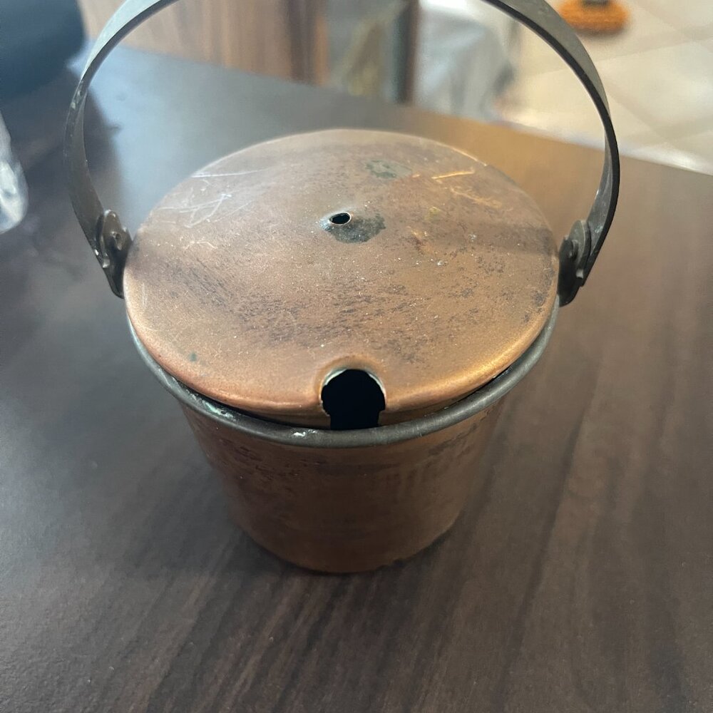 VINTAGE COPPER KETTLE UNTESTED MISSING LID HANDLE